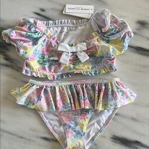 Janie and Jack girls Floral Ruffle Bikini Set NWT girls 8